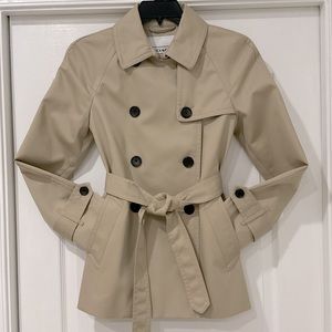 Coach Short Trench Coat, Khaki, Size S, Never worn